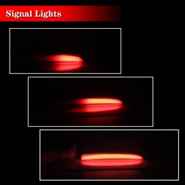 GTINTHEBOX - Luces reflectoras LED para parachoques trasero, freno trasero, faros antiniebla para Honda Civic Hatchback, tipo R o SI 4 puertas Sedan de 2017 en adelante