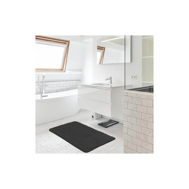 Linden Berg Bath Mat Anthracite 50 x 55 cm -