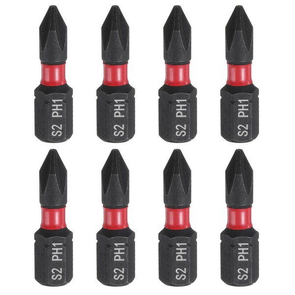 HARFINGTON 8pcs PH1 Phillips Screwdriver Bit 1/4" Hex Shank 25mm/1"