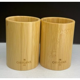 Origins Cup Natural Pure Bamboo / Wooden (LOT OF 2)  NEW HOLIDAY SALE