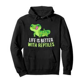 Life Is Better With Reptiles Cute Lizards Reptiles Pullover Hoodie