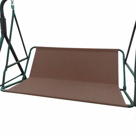 NXIEBFEK Porch Patio Swing Seat Cover, Bench Swing Replacement Covers, 600D Thicken Oxford Waterproof Fabric Swings Seat Cover for Outdoor Garden Swings Chair (Coffee, 58.3x19.7x19.7 inch)