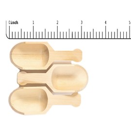 Perfect Stix Scoop 3-10ct Mini Wood Scooper, 3" Long x 11/4" Wide (Pack of 10)