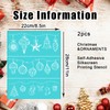 BEUNITONE 2 PCS Christmas Self-Adhesive Silk Screen Printing Stencils 8.5x11