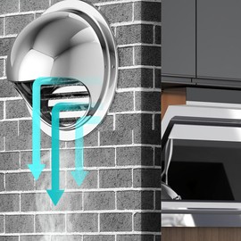 Wall Air Vent Covers,Stainless Steel Exterior Wall Air Vent | 304 Stainless Steel Air Vent Ventilation Grill for AC Units, Range Hoods, Home Wall Vent, Kitchen Vents, Tumble Dryers