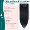Rich Choices Clip-In Real Hair Extensions, Pack of 5, 45