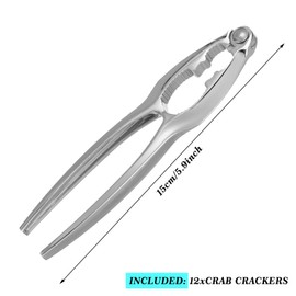 12 Pcs Crab Crackers and Tools, Crab Crackers Sets, Lobster Crackers, Heavy Duty Seafood Cracker Tools, Nut Cracker Set