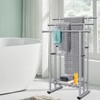 40" Tall Freestanding Towel Racks for Bathroom, 3 Tier Floor