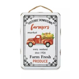 Way to Celebrate Harvest Farmers Market Produce Truck Decorative Metal Sign
