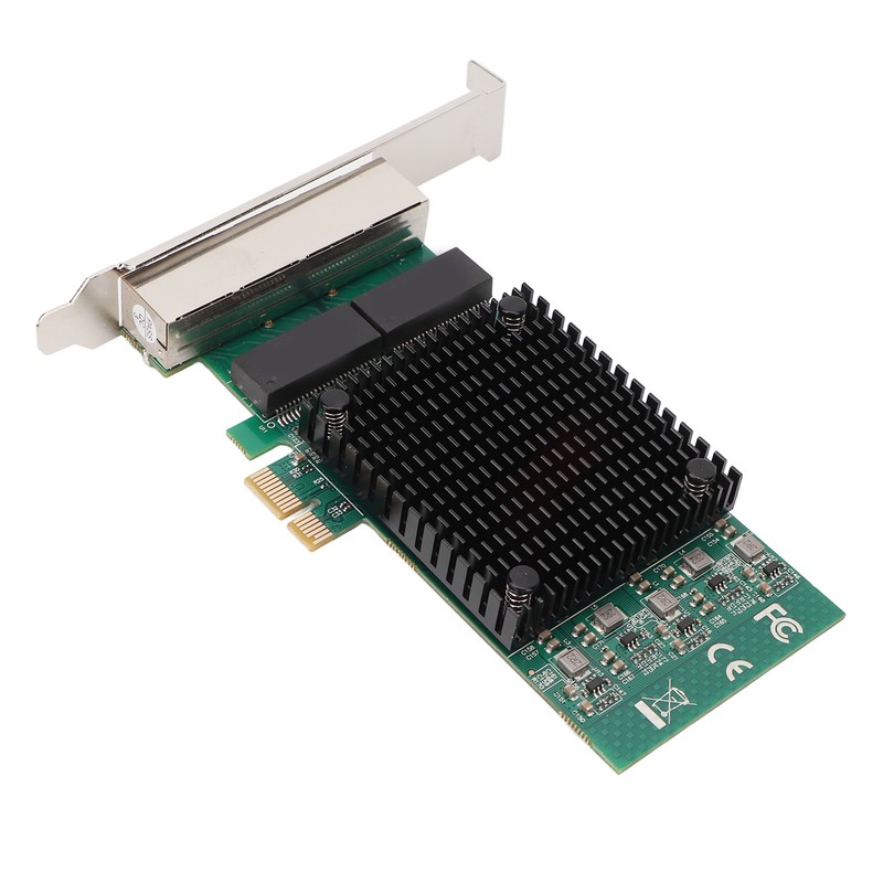 PCIE X1 Ethernet Card 4 Port RJ45 Copper Interface JL82571GB
