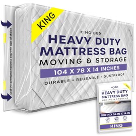 King Mattress Bag for Moving and Storage - Heavy Duty, Reusable and Waterproof Mattress Cover for Moving - Protect Beds from Stains, Dust, and Pest Damage