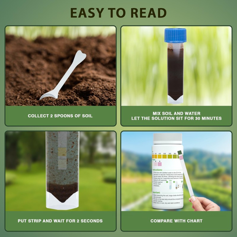 PH and Nitrogen Soil Test Kit with Test Tube -