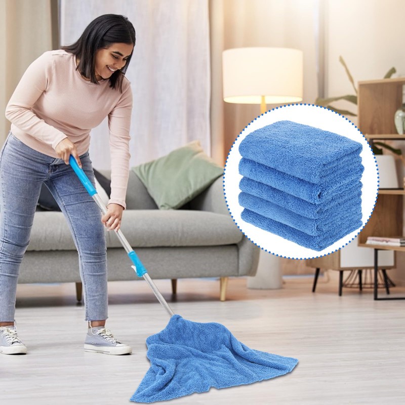 Anmrept 5 PCS Extra Large Microfiber Cleaning Cloth 30"x20", Washable