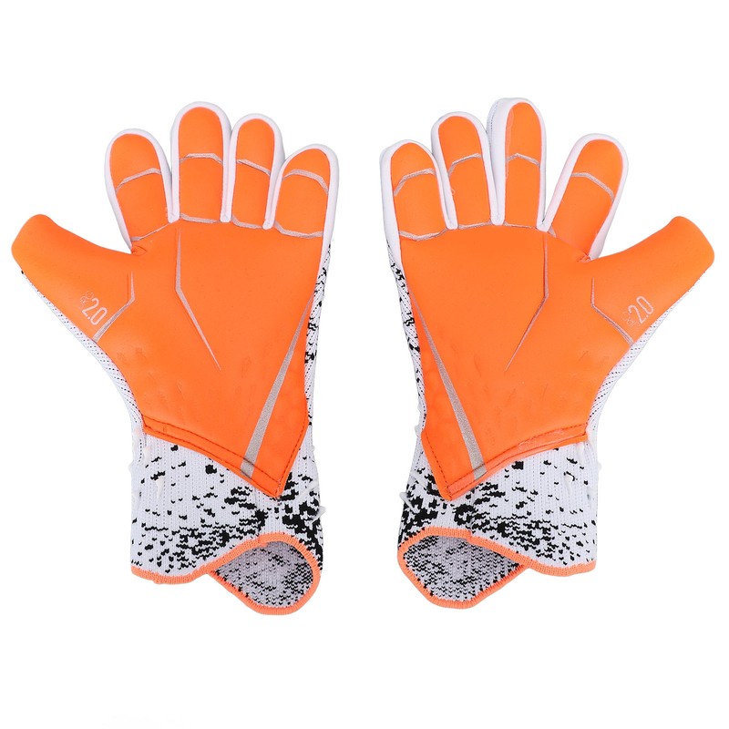 2pcs Soccer Gloves Nylon Polyurethane Fiber Latex Breathable Strong Grip