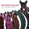 Serijoars Spiked Studded Leather Dog Collar, 2 Inch Width, for
