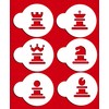 Designer Stencils C486 Chess Cookie Stencil Set, Beige/Semi-Transparent, fits 2.5"