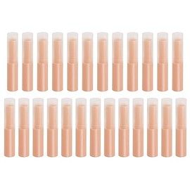 Mini Skater Tubos de contenedor de bálsamo labial con sabor vacío de 0.14 onzas, de plástico casero hidratante con tapas, ajuste a granel para mujeres y adultos, suministros de fabricación de bricolaje, 25 unidades (rosa)