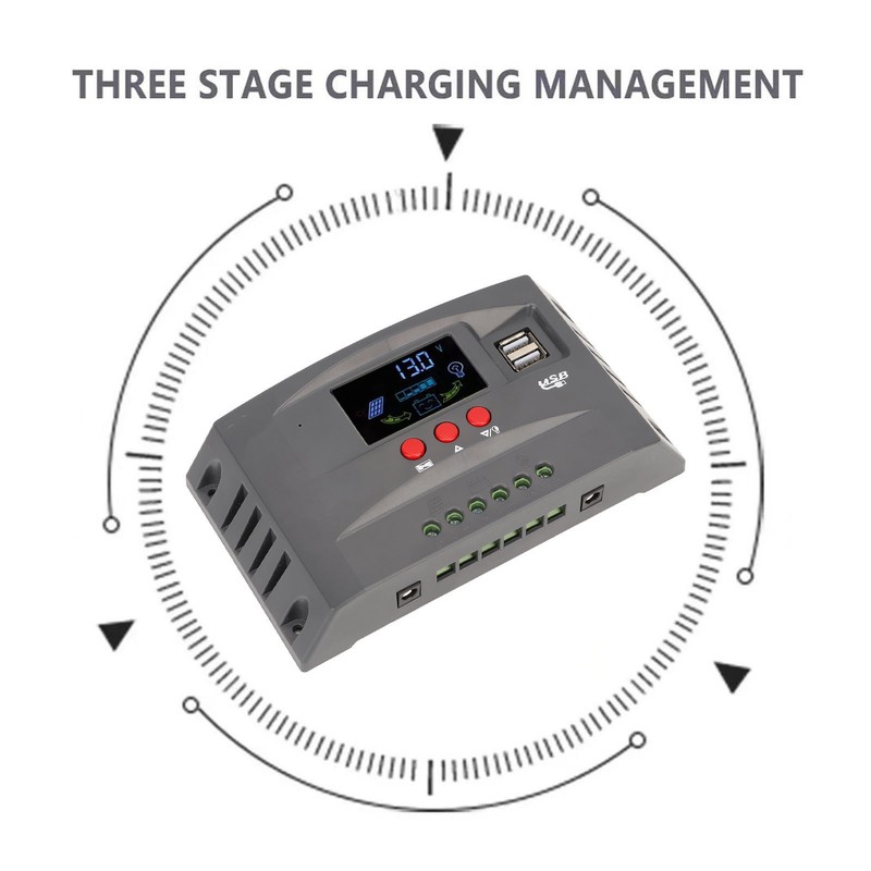 Solar Charge Controller MPPT Tracking Charging 12V 24V Automatic Adaptation