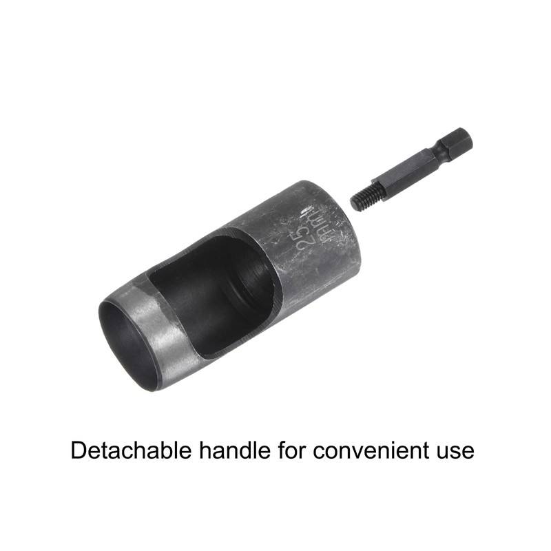 sourcing map Leather Hollow Punch Hex Shank for Drills, 25mm