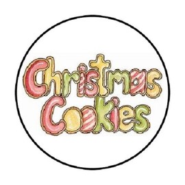 Homemade 48 CHRISTMAS COOKIES ENVELOPE SEALS LABELS STICKERS 1.2" ROUND