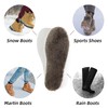ISQFIQ Warm Sheepkin Insoles, Real Wool Innersoles for Men Women,
