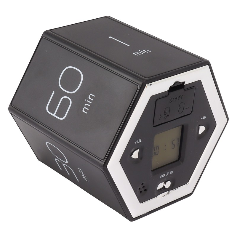 Hex Flip Timer with Mute Alarm Function Magnetic Time Management