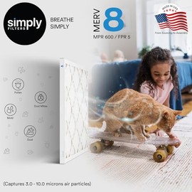 Simply Simply 24x30x1 Air Filter, Merv 8, MPR 600, 6 Pack, For Home AC Furnace & HVAC (Actual Size: 23.87"x29.87"x0.75") DUST, Pet, & Allergy Control