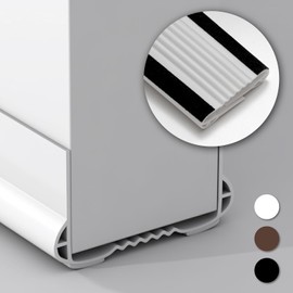 Nueva Actualización Guardapolvo y Protector para Puerta,200CM Burlete para Puerta,BONACHAN Burlete Cubrepolvo para Puertas,Under Door Draft Stopper,Polveras de Silicon,Sellador (Blanco, 200CM)
