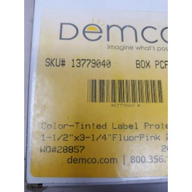 Demco® Color-tinted Glossy Label Protectors - Pink, 250 pcs