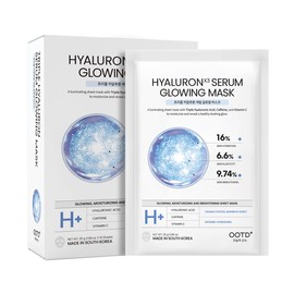 OOTD Beauty 트리플 히알루론산 세럼 글로잉 보습 마스크팩 10매입 Triple Hyaluronic Acid Serum Glowing Moisture Mask Pack 10 Sheets