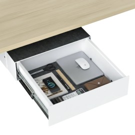 Drawer Under Desk Storage Office Slide Out Desk Organizer Box Hidden Desktop Organizer for Living Room & 0fficecolor: White, size: 31.3*28.9*8.5 CM