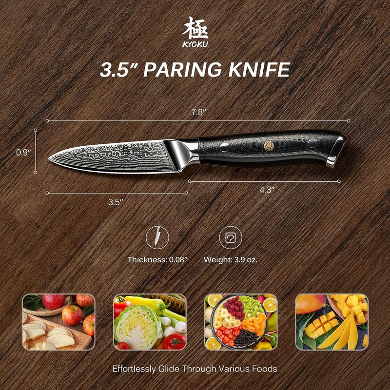 KYOKU Paring Knife - 3.5" - Shogun Series - Japanese