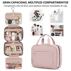 Bolsa de Tocador,HONGHCL Neceser de Viaje Mujer de Colgante Organizador,Neceser Organizador de Viaje de Alta capacidad Impermeable con Ganchom,Múltiple Compartimentos para Mujer Accesorio y Maquillaje
