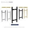 MONT HARD 8" Shower Door Handle Center-to-Center Back-to-Back Ladder Pull,
