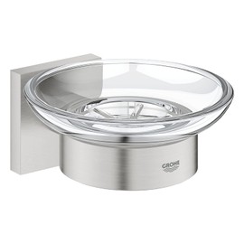 GROHE Start Cube 41096DC0 Soap Dish with Holder Concealed Fixings Glass / Metal Super Steel