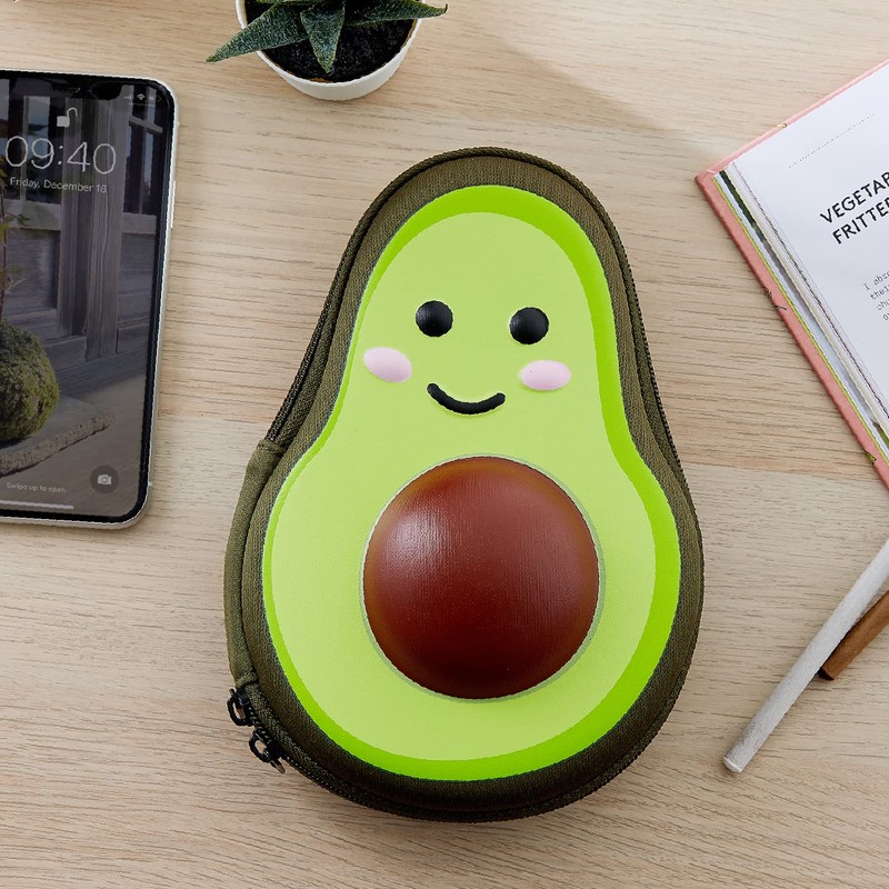 It's Academic Avocado Pencil Case School Supply Bag with Mesh