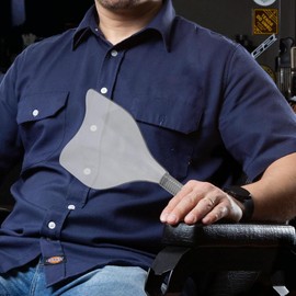 NOLITOY Barber Shield, Plastic Haircut Cover Mask Protector Masks for Salon Hairdressing Makeup (Blackish)