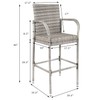 Homall Patio Bar Stools Wicker Barstools Indoor Outdoor Bar stool