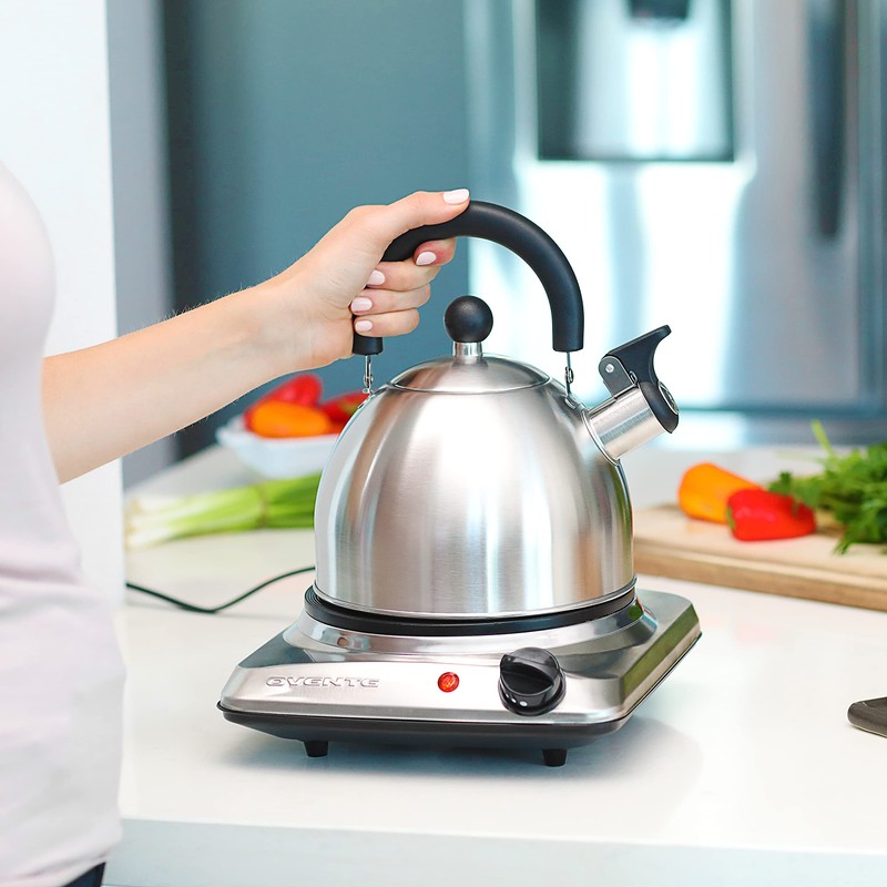 OVENTE Electric Countertop Single Burner, 1000W Cooktop with 7.25 Inch