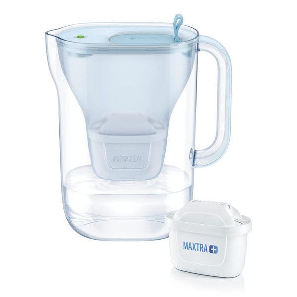 Brita 1049758 Eco Style Jug Starter Pack, 2.4L, Made of 60% bio-Based Material, Includes 3 MAXTRA+ Filter Cartridges, Plastic, 2.4 liters
