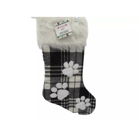 Unbranded Meijer Holiday Pet Stocking - B&W Plaid