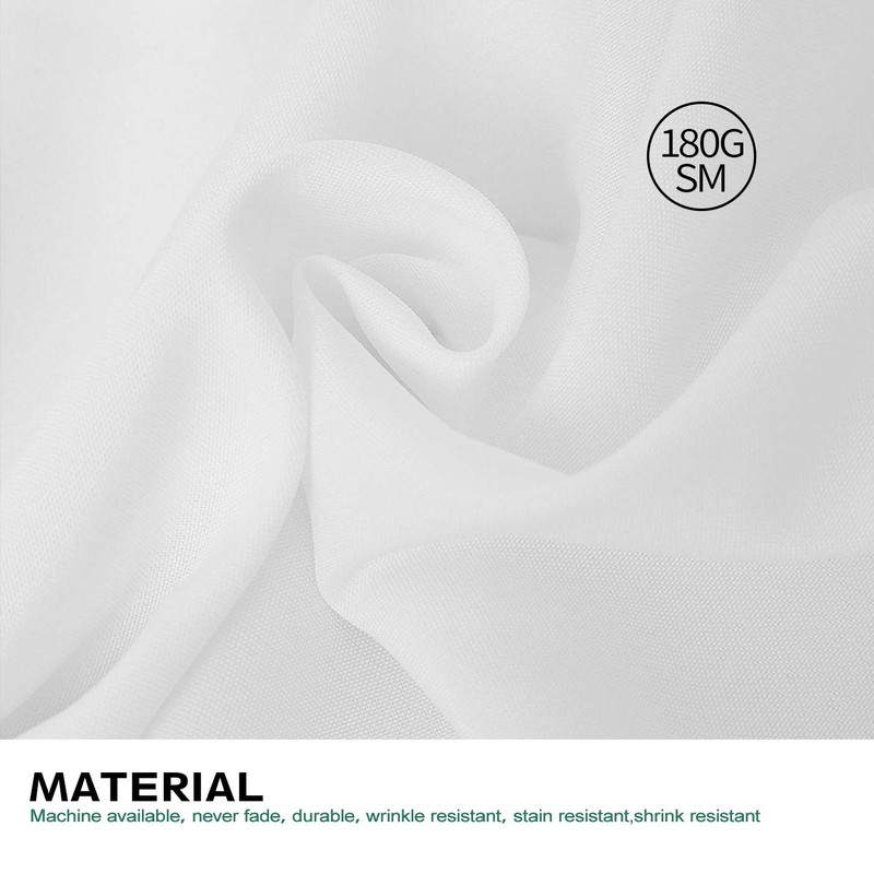 Surmente 90 x 132-Inch Rectangular Polyester Tablecloth for Weddings, Banquets,