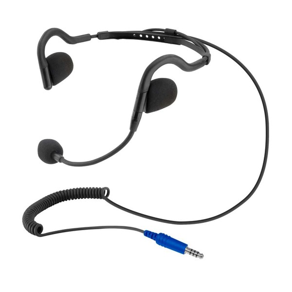 Rugged Radios Lightweight Behind The Head Headset with Adaptor Cable