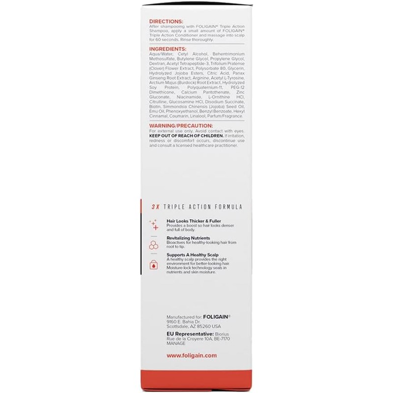 FOLIGAIN Stimulating Conditioner For Thinning Hair For Men with 2%