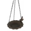 Ebros Gift Cast Iron Whimsical Bluebird On Victorian Dish Hanging