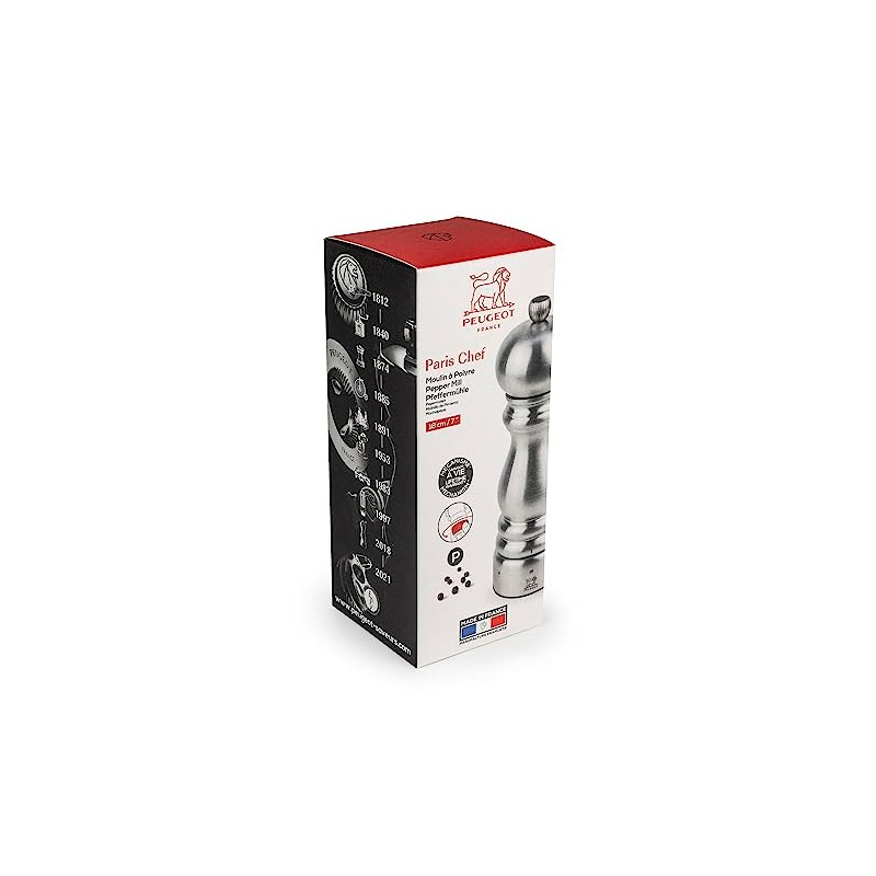 Peugeot Paris Chef u'Select - Molinillo de pimienta (acero inoxidable),