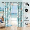 Coastal Beach Curtains 2 Panels Set Nautical Ocean Patterned Themed