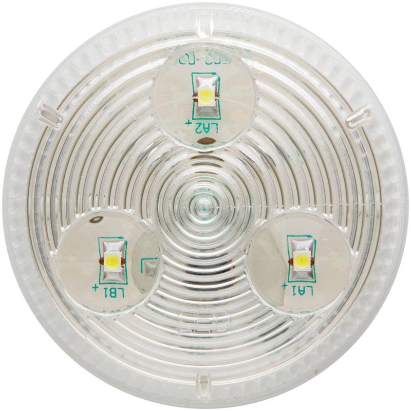 Optronics UCL55CBP Clear 2" Round LED Sealed Utility Light, White
