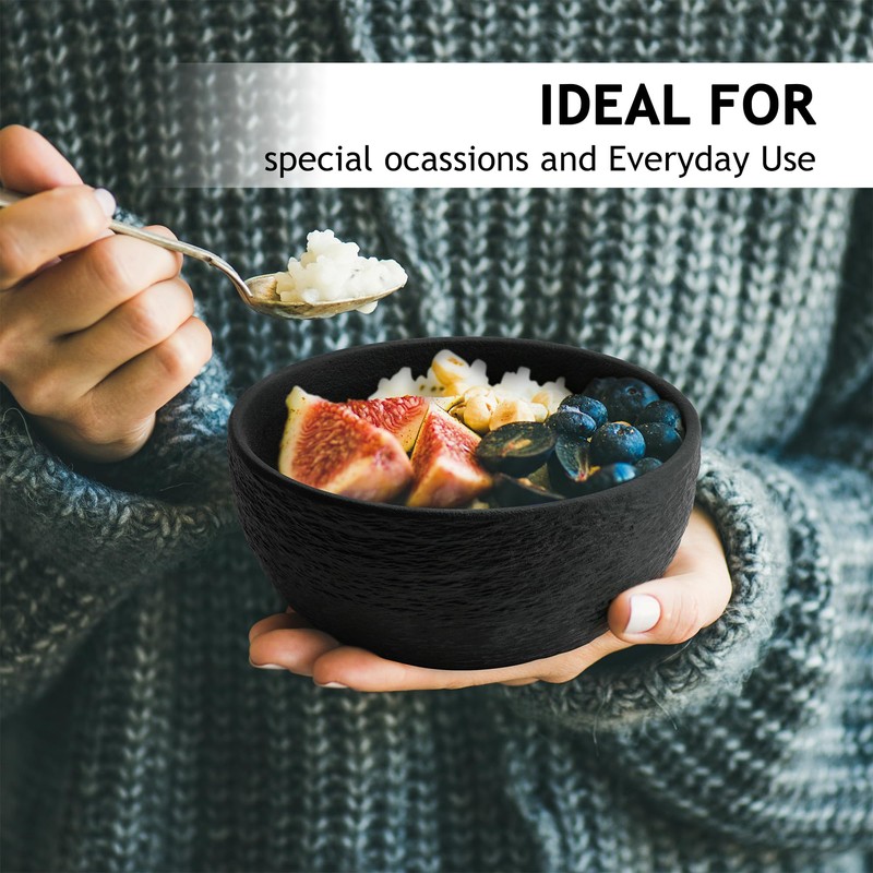 MIAMIO – 25.5 Oz Set of 4 Ceramic Bowls –