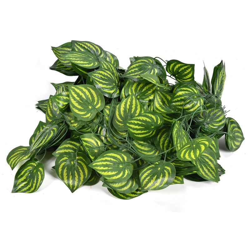 Simulation Watermelon Leaf Rattan Green Leaf Plant Ceiling Decoration Vine